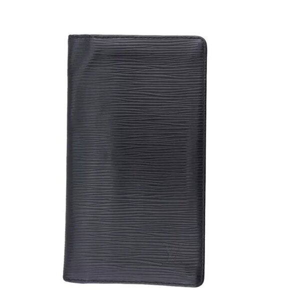 LOUIS VUITTON Bifold Billfold Epi Noir Epi Leather Authentic Used - Picture 1 of 9